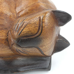 Large Curled Cat-Ornaments & Figurines-Siesta Crafts