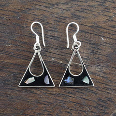 Anita Black Shell Earrings-Earrings-Siesta Crafts