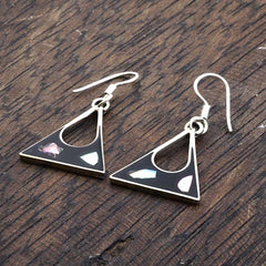 Anita Black Shell Earrings-Earrings-Siesta Crafts