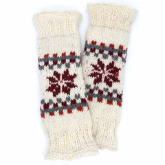 Knitted Snowflake Legwarmers-Socks & Legwarmers-Siesta Crafts