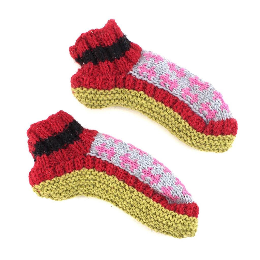 Mixed Woollen Slippers-Socks & Legwarmers-Siesta Crafts