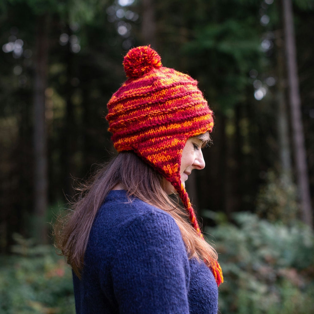 Mixed Tie Dye Earflap Hats-Hats-Siesta Crafts