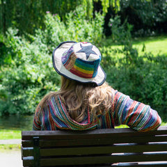 Mixed Patch Star Sun Hat-Hats-Siesta Crafts