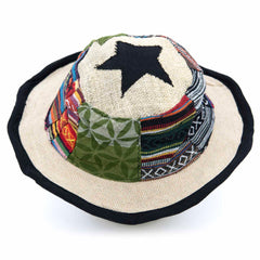 Mixed Patch Star Sun Hat-Hats-Siesta Crafts