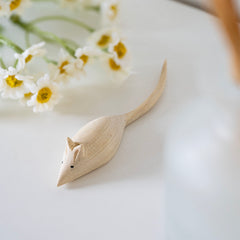 Mini Wooden Mouse-Ornaments & Figurines-Siesta Crafts