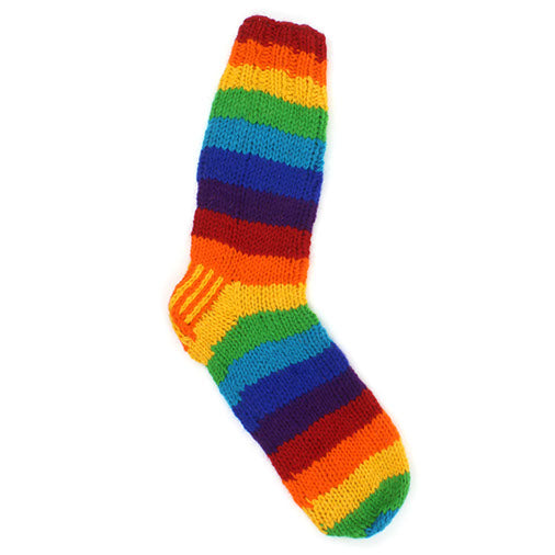 Rainbow Knit Socks-Socks & Legwarmers-Siesta Crafts
