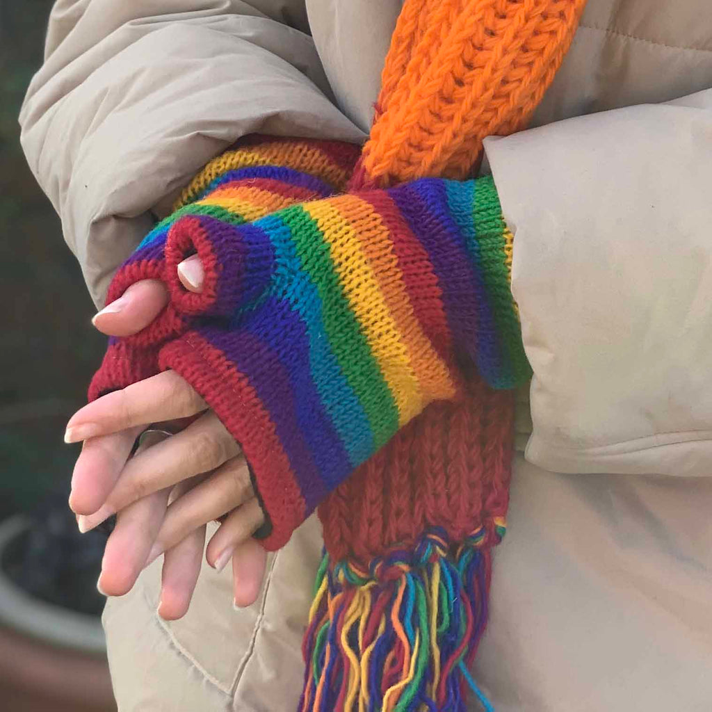 Rainbow Tube Gloves-Gloves-Siesta Crafts