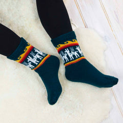 Autumnal Llama Socks-Socks & Legwarmers-Siesta Crafts