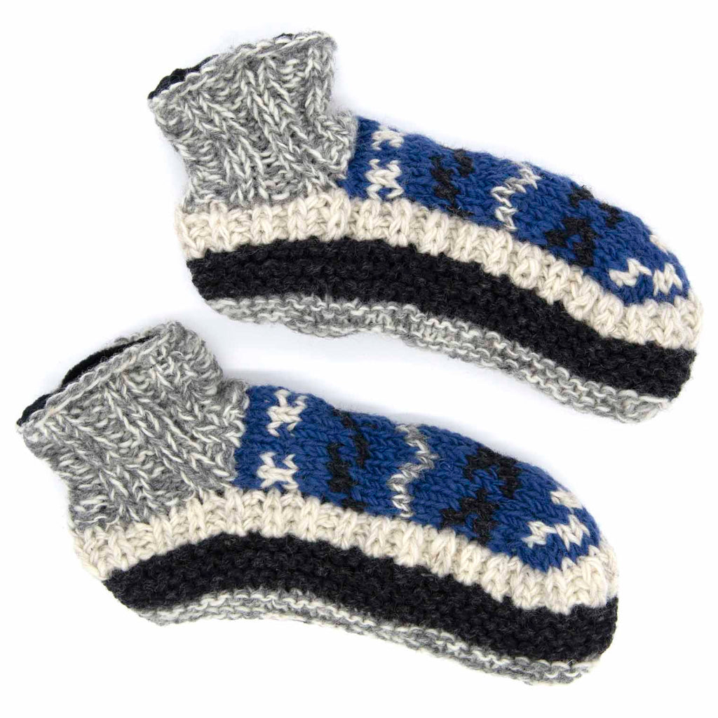 Mixed Woollen Slippers-Socks & Legwarmers-Siesta Crafts