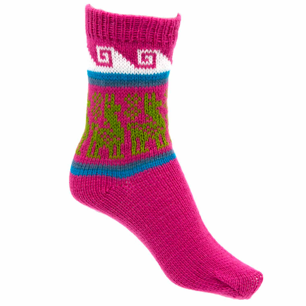 Spring Llama Socks-Socks & Legwarmers-Siesta Crafts