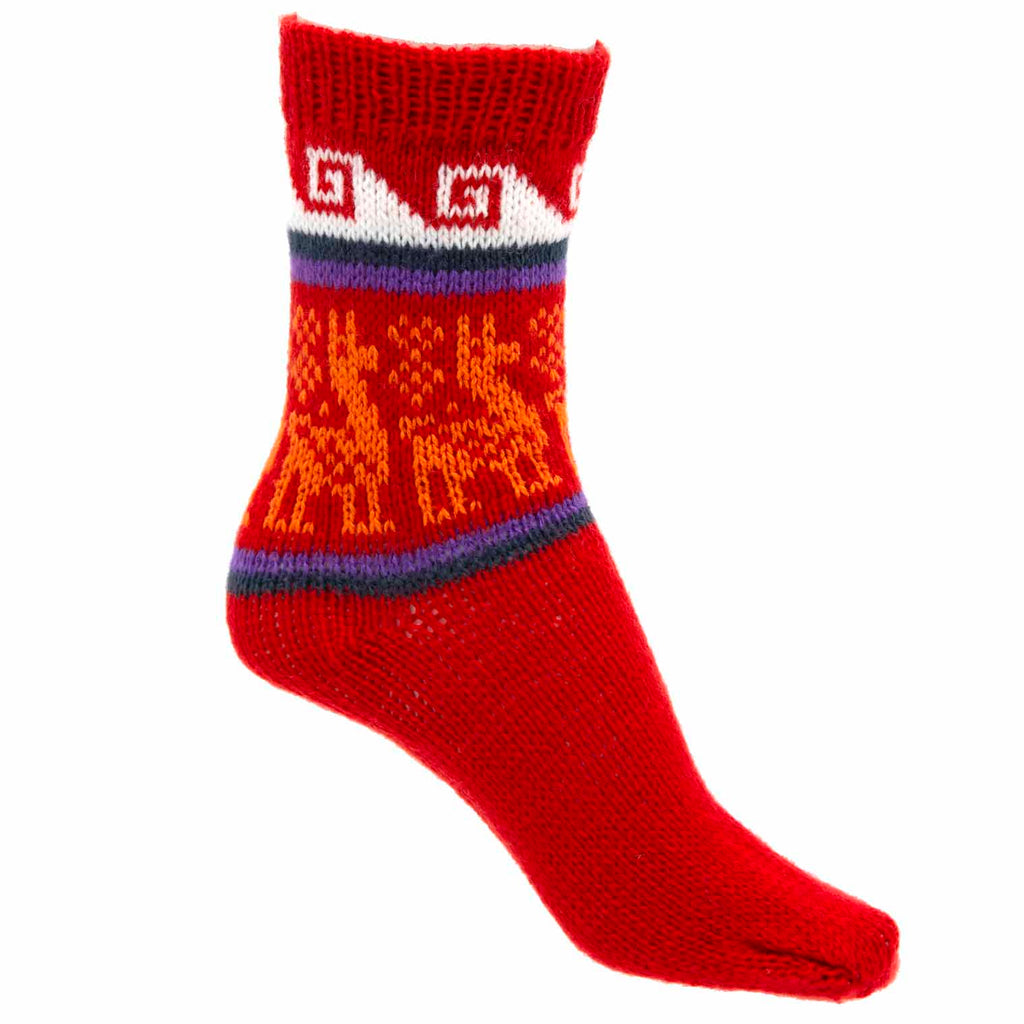 Spring Llama Socks-Socks & Legwarmers-Siesta Crafts