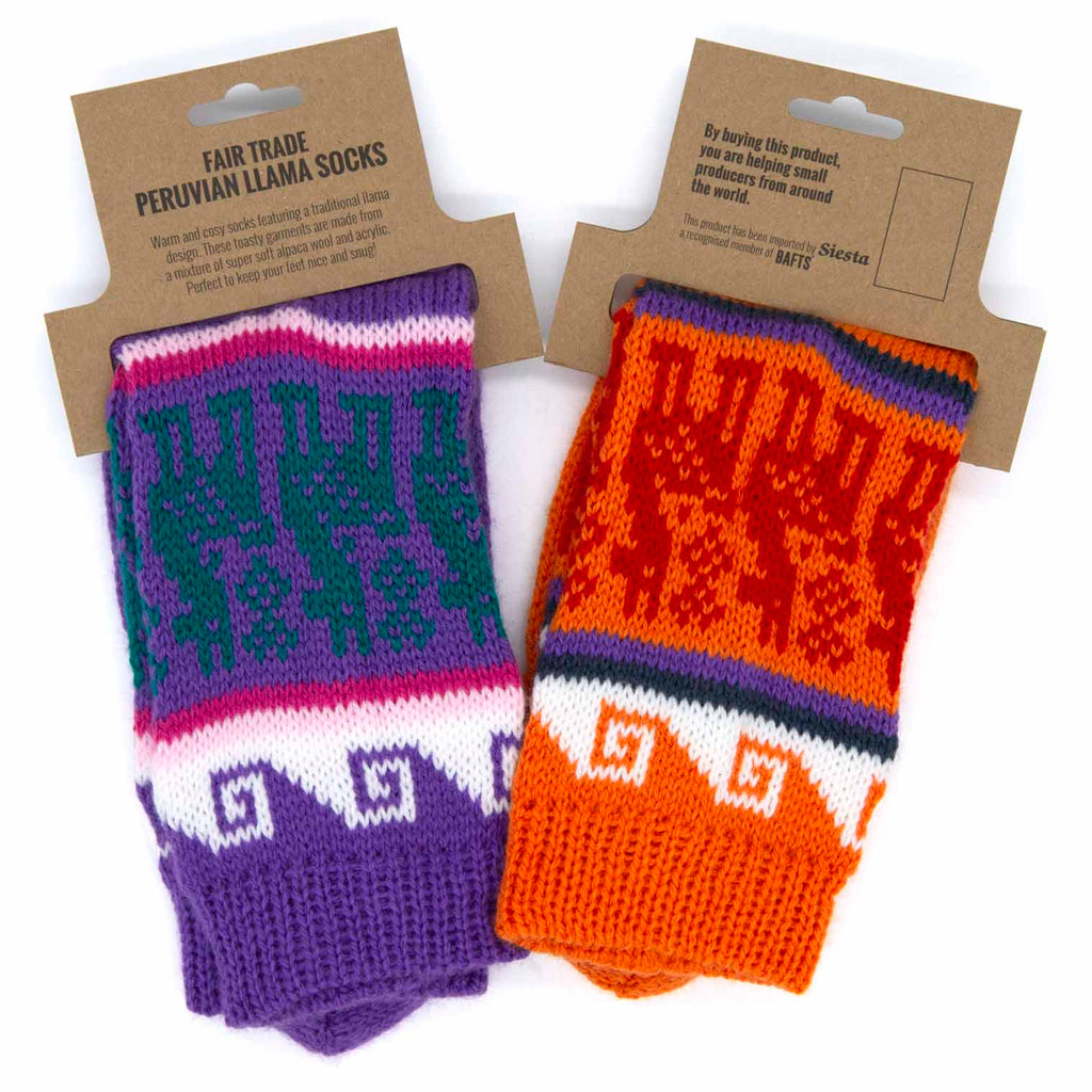 Spring Llama Socks-Socks & Legwarmers-Siesta Crafts