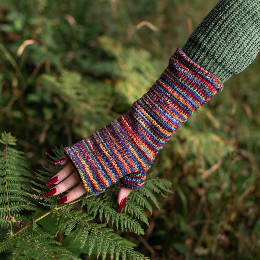Knitted Cotton Tube Gloves-Gloves-Siesta Crafts
