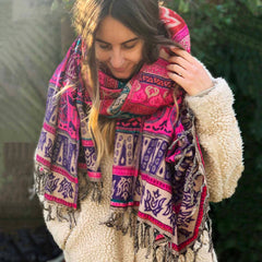 Indian Acrylic Scarf-Scarves-Siesta Crafts