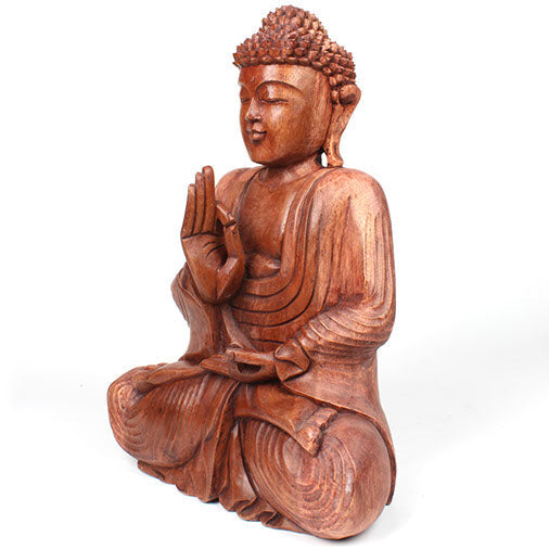 Larger Handcarved Sitting Buddha-Buddhism-Siesta Crafts