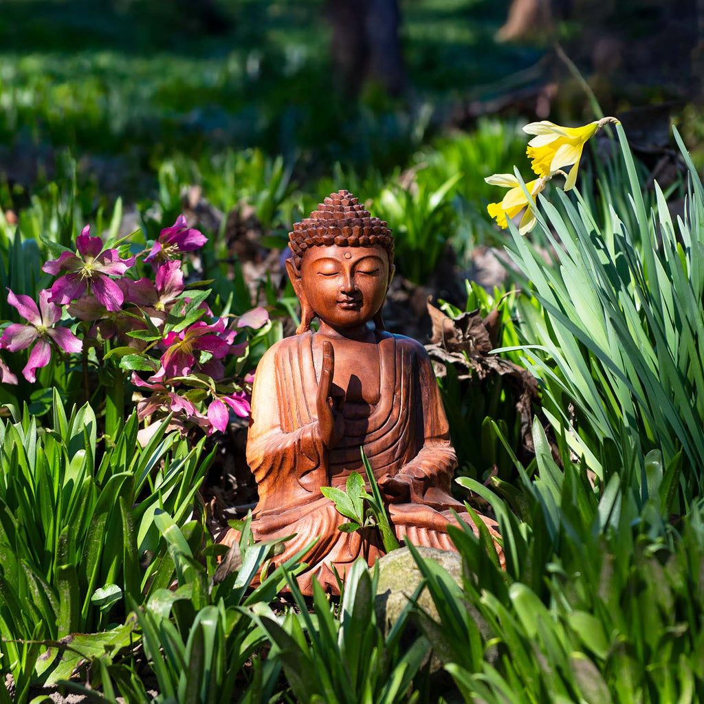 Larger Handcarved Sitting Buddha-Buddhism-Siesta Crafts