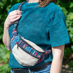 Hemp Patch Bum Bag-Bags & Purses-Siesta Crafts