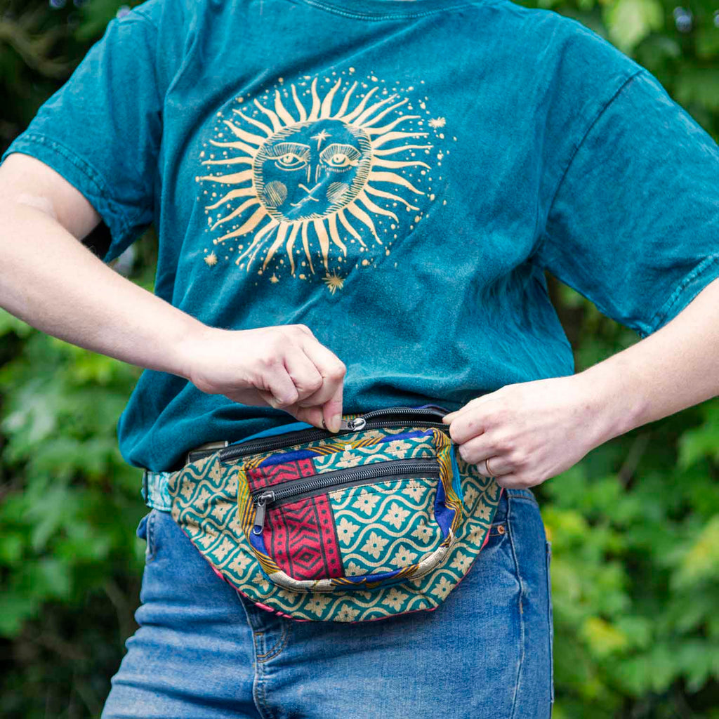Recycled Sari Bum Bag-Bags & Purses-Siesta Crafts