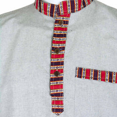 Tibetan Trim Fine Cotton Shirt-Shirts-Siesta Crafts
