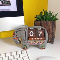 Elephant Perpetual Calendar-Office & Stationery-Siesta Crafts