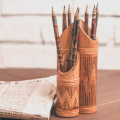 Recycled Newspaper Pencils (Pack of 3)-Office & Stationery-Siesta Crafts