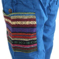 Thai Weave Pocket Ali Baba Trousers-Trousers-Siesta Crafts