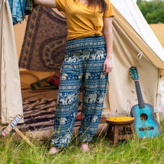 Elephant Print Trousers-Trousers-Siesta Crafts