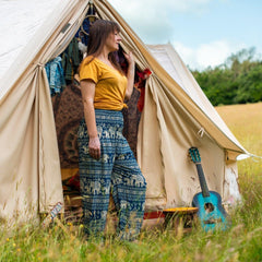 Elephant Print Trousers-Trousers-Siesta Crafts
