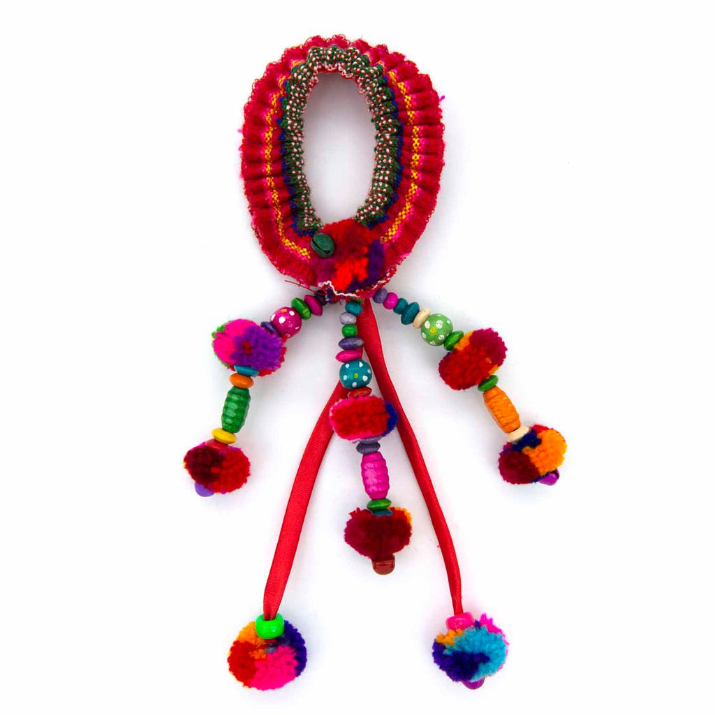 Dangle Jangle Hill Tribe Scrunchie-Hair Accessories-Siesta Crafts