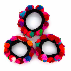 Pom Pom Hill Tribe Scrunchie-Hair Accessories-Siesta Crafts