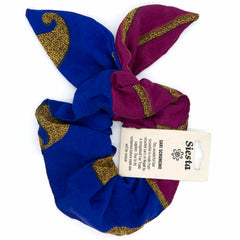Recycled Sari Bow Scrunchie-Hair Accessories-Siesta Crafts