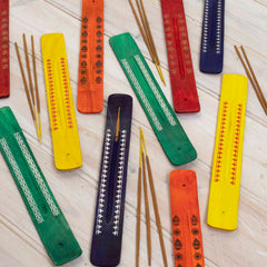 Pack of Ten Painted Ashcatchers-Incense Holders-Siesta Crafts
