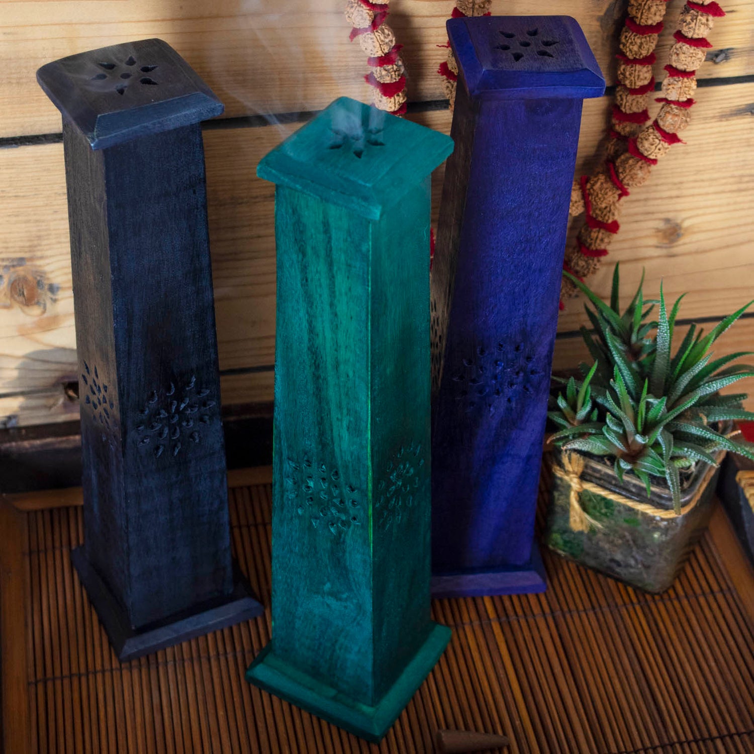 Colourful Standing Smoke Box-Incense Holders-Siesta Crafts