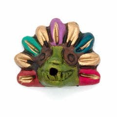 Aztec Creator God Incense Holder Colourful-Incense Holders-Siesta Crafts