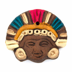 Aztec Maize God Incense Holder Colourful-Incense Holders-Siesta Crafts