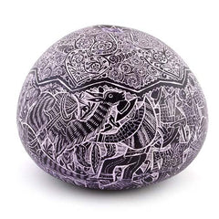 Artisan Intricate Folk Art Gourd No.1-Home Décor-Siesta Crafts