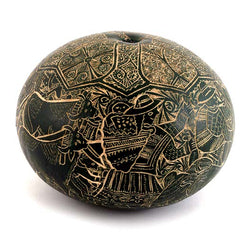 Artisan Intricate Folk Art Gourd No.9-Home Décor-Siesta Crafts