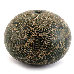 Artisan Intricate Folk Art Gourd No.9-Home Décor-Siesta Crafts