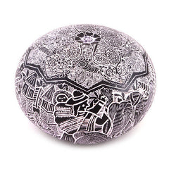 Artisan Intricate Folk Art Gourd No.11-Home Décor-Siesta Crafts