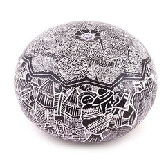 Artisan Intricate Folk Art Gourd No.11-Home Décor-Siesta Crafts