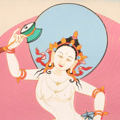 Machig Labdron Thangka No 2-Buddhism-Siesta Crafts