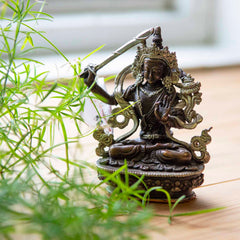 Copper Manjushri Statue-Buddhism-Siesta Crafts