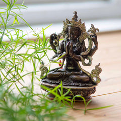 Copper Chenrezig Statue-Buddhism-Siesta Crafts