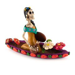 Calavera in a Boat-Ornaments & Figurines-Siesta Crafts