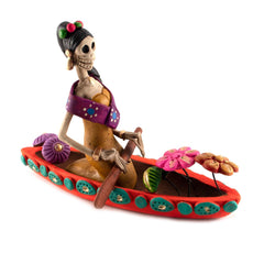 Calavera in a Boat-Ornaments & Figurines-Siesta Crafts