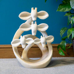 Soapstone Giraffe Knot Carving No.17-Home Décor-Siesta Crafts