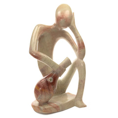 Giant Soapstone Thinking Man Statue No.15-Home Décor-Siesta Crafts