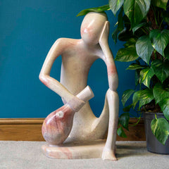 Giant Soapstone Thinking Man Statue No.15-Home Décor-Siesta Crafts