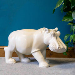 Giant Soapstone Hippo Statue No.19-Home Décor-Siesta Crafts