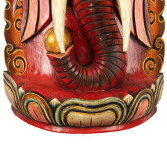 Artisan Ganesh in Wood Carving-Home Décor-Siesta Crafts